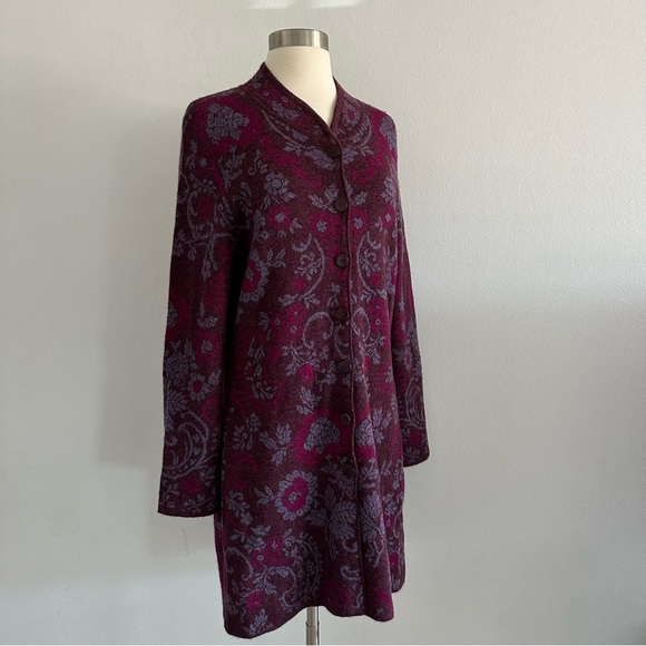 Novica Floral 100% Baby Alpaca Cardigan From Peru “Dream Garden In M… - Picture 6 of 14